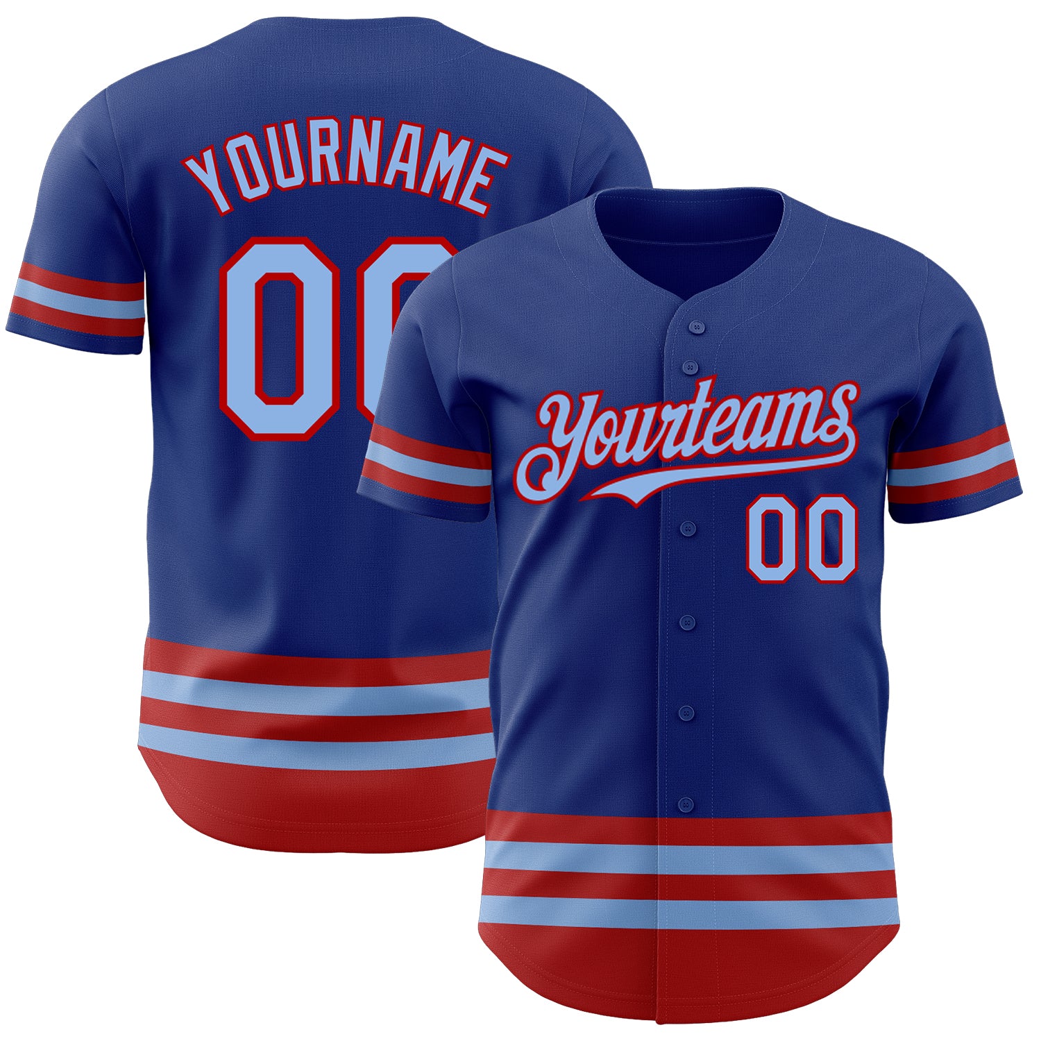 3DPattern3351_1500x.jpg Royal Light Blue-Red Line Authentic Custom Jersey - Image 1