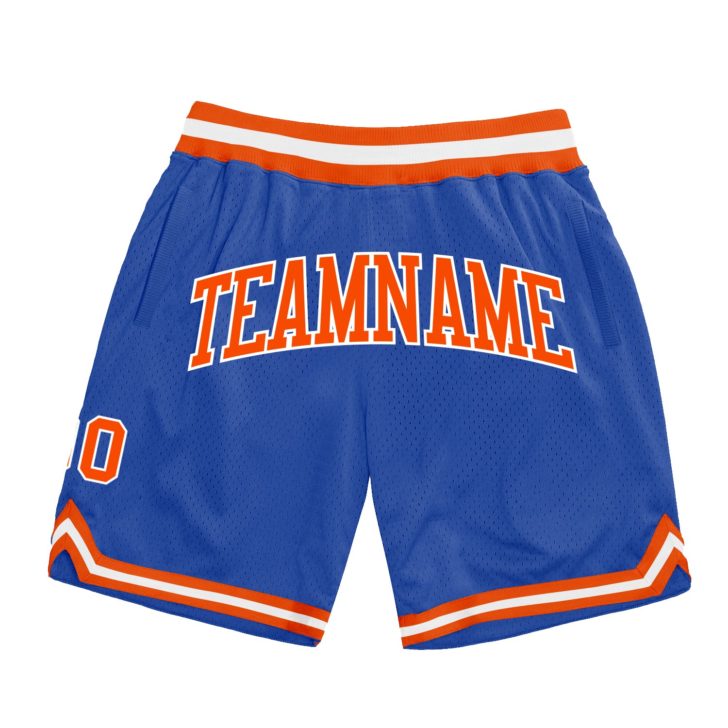 Blue0089_1500x.jpg Blue Orange-White Authentic Throwback Custom Shorts - Image 1
