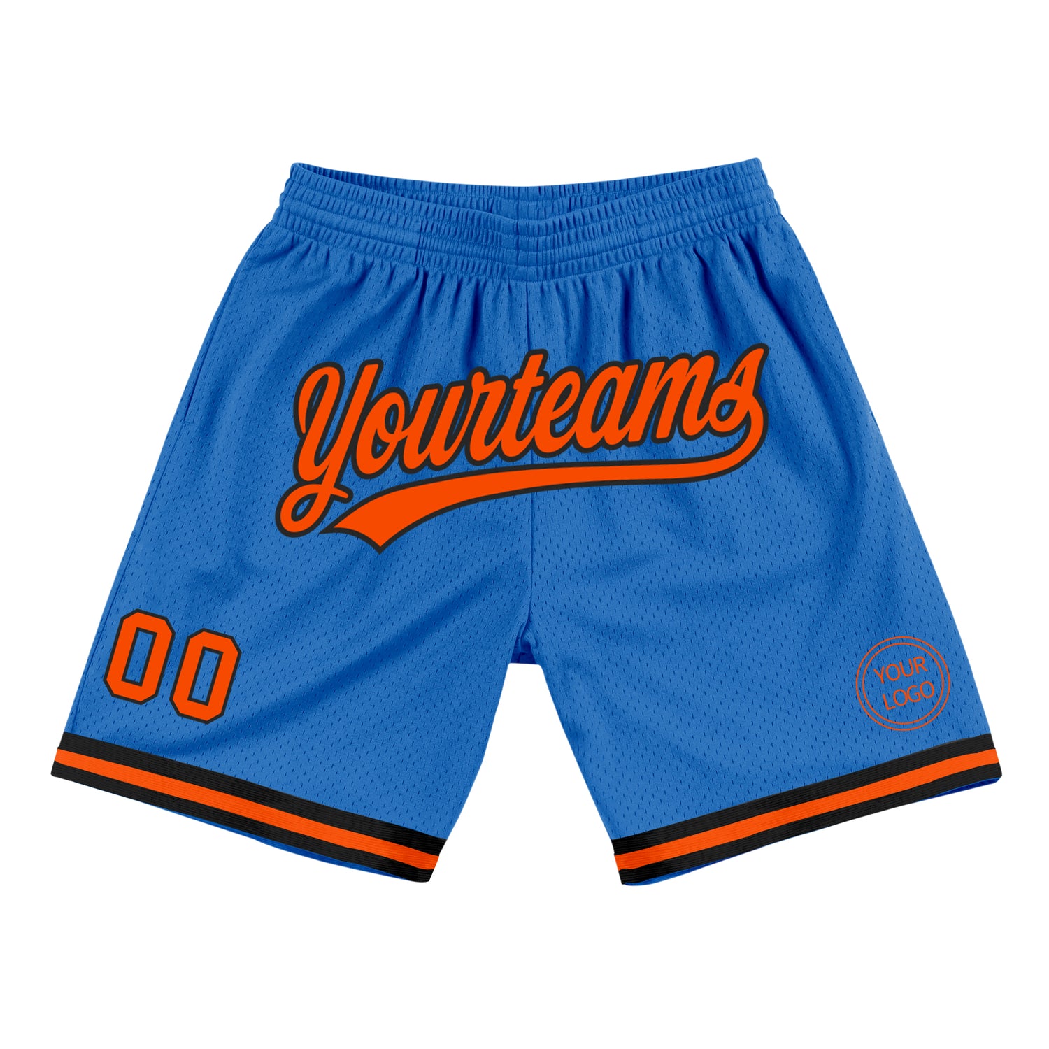 Blue0122_1500x.jpg Blue Orange-Black Authentic Throwback Custom Shorts - Image 1