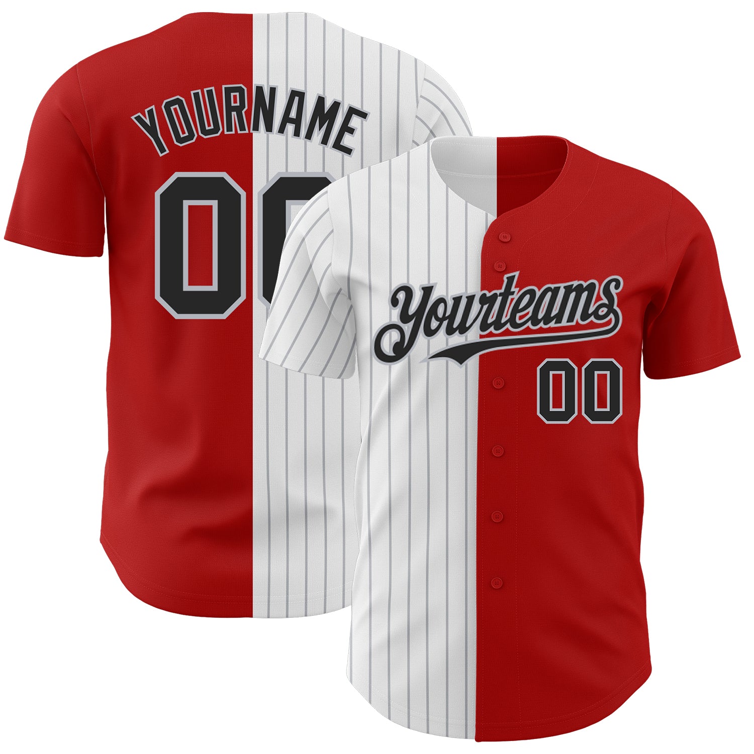 SplitF0651_1500x.jpg Red Black-Gray Pinstripe Authentic Split Fashion Custom Jersey - Image 1
