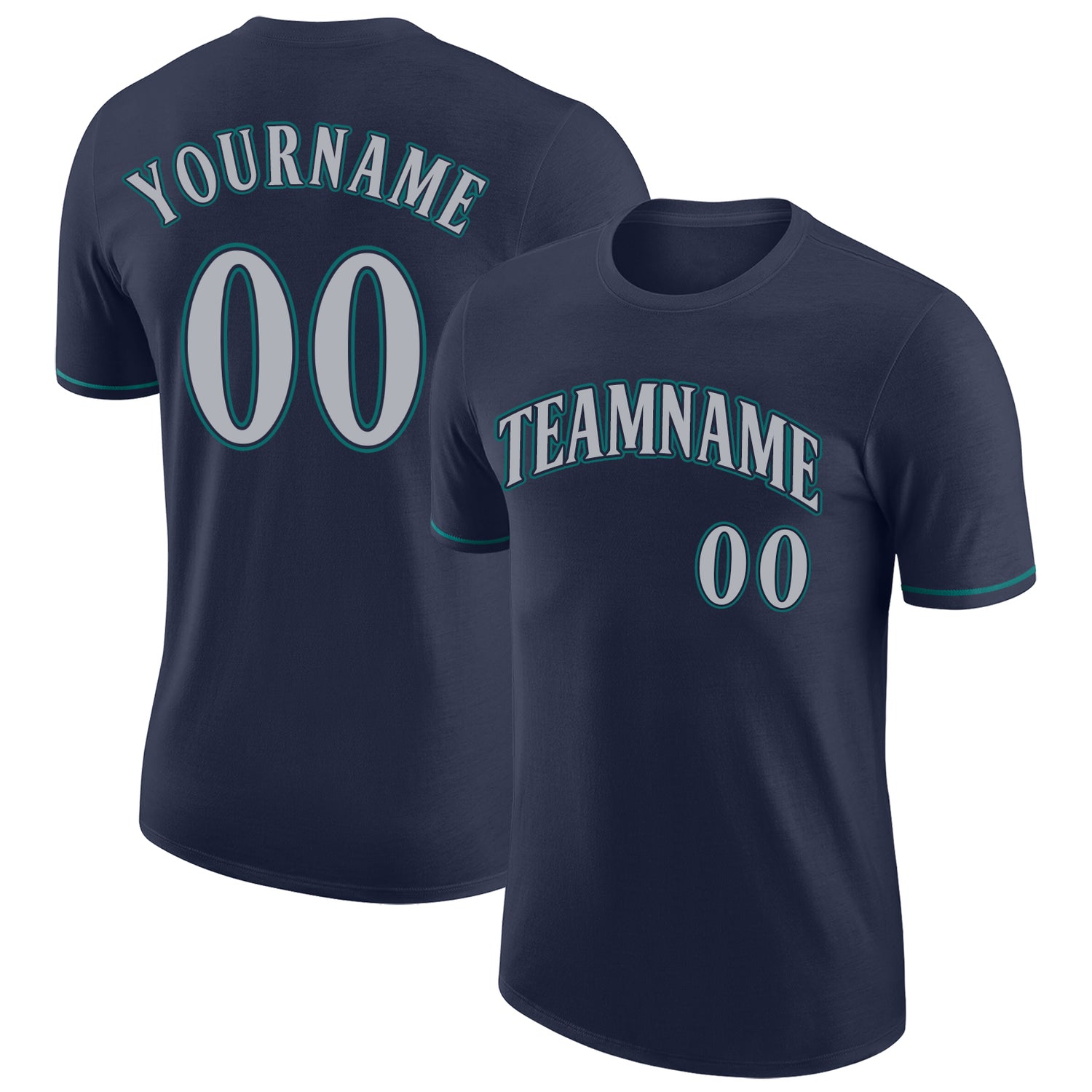 navy_0137_1500x.jpg Navy Gray-Aqua Performance Custom T-Shirt - Image 1